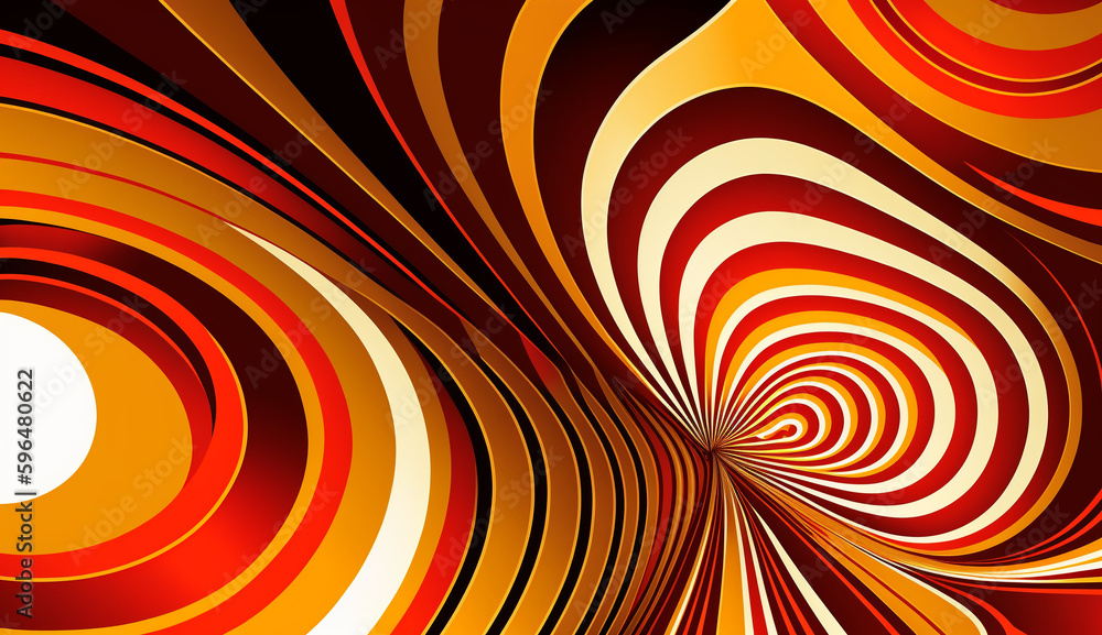 retro groovy psychedelic background in red gold and orange colors. generative ai retro groovy psychedelic background in red gold and orange colors. generative ai