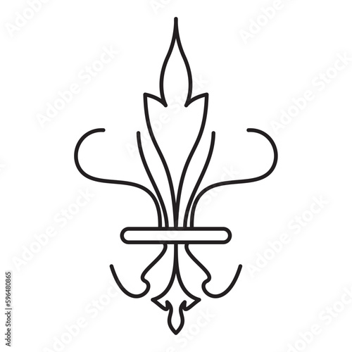 Isolated abstract lys flower symbol icon Vector