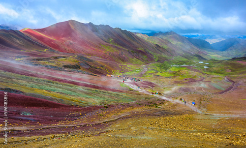 Rainbow mountains trek, Andes, Peru
