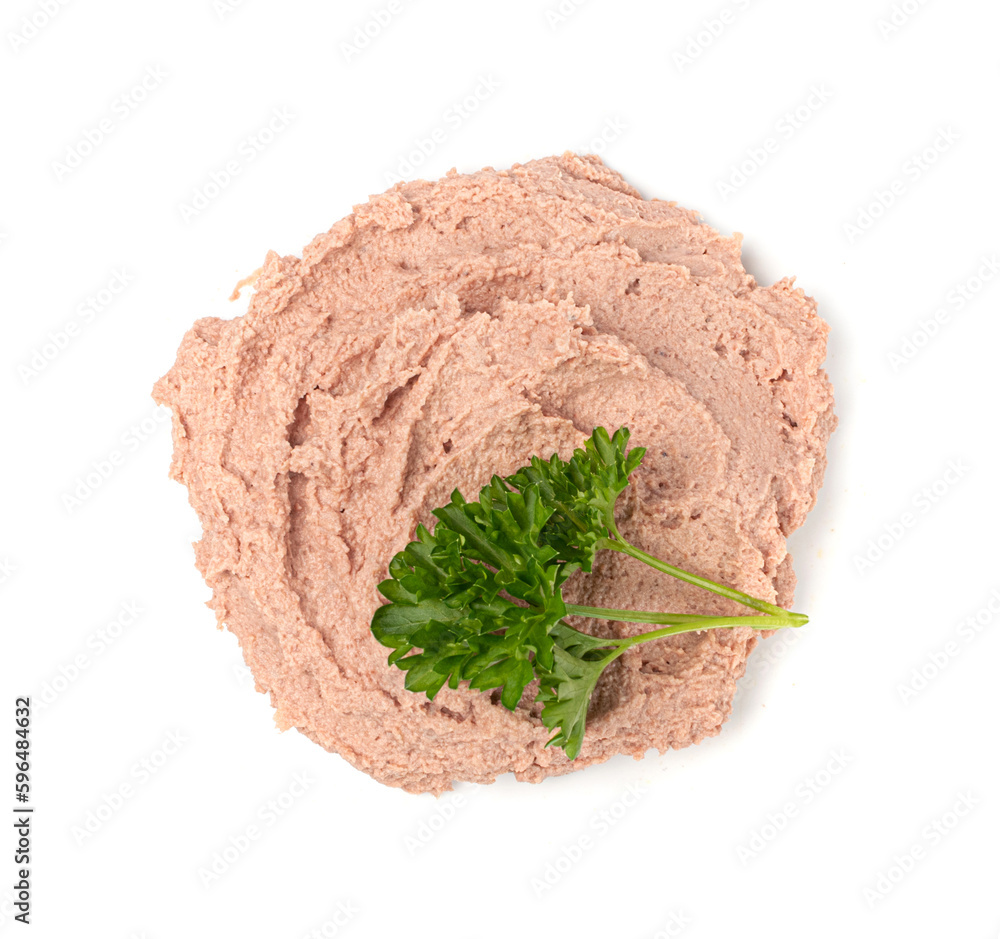 Meat Paste Isolated, Tuna Pate Smear, Chopped Liver Mousse, Fish Paste