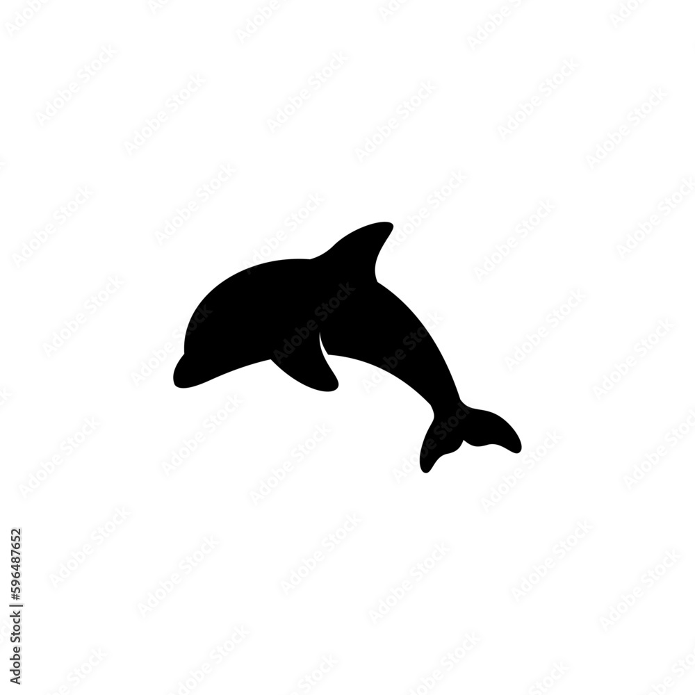 Fototapeta premium simple dolphin icon illustration vector
