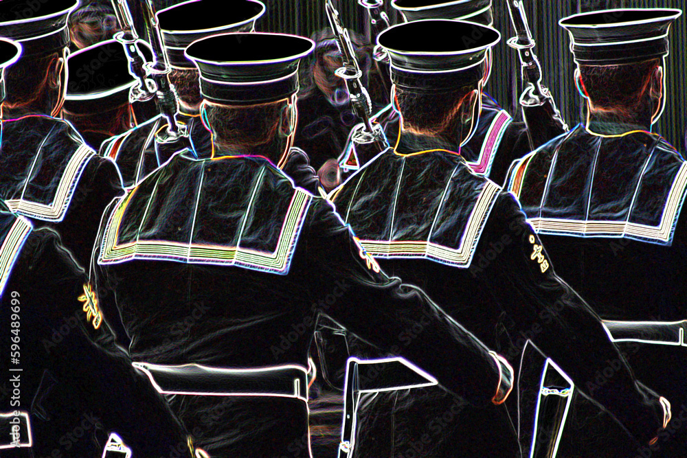 Ταπετσαρία British Royal Navy sailors marching London England