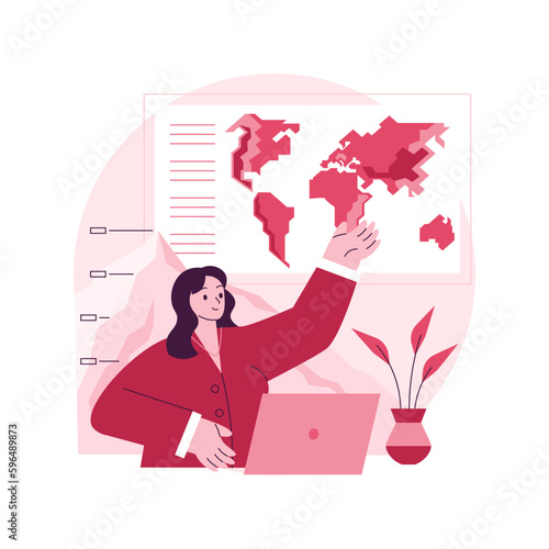 Geomorphology abstract concept vector illustration. Geomorphology type, geomorphic process, Earth science, university discipline, graduate study, geology course, applied study abstract metaphor.