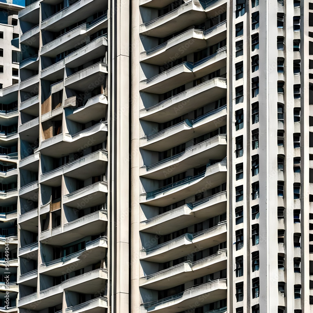 4 A Brutalist-style building with exposed concrete and minimal adornment4, Generative AI 4 A Brutalist-style building with exposed concrete and minimal adornment4, Generative AI