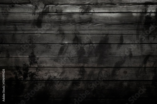 rustic wooden wall in black and white. Generative AI