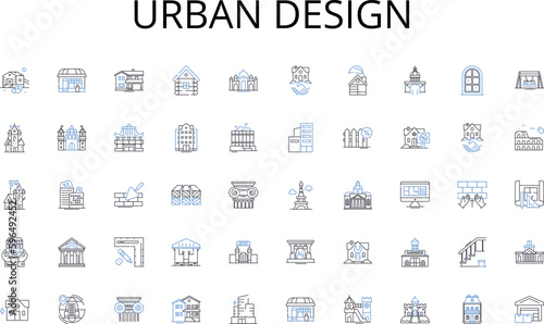 Urban design line icons collection. Smile, Frown, Grimace, Sneer, Pout, Eyebrows, Wince vector and linear illustration. Twitch,Squint,Blush outline signs set Generative AI