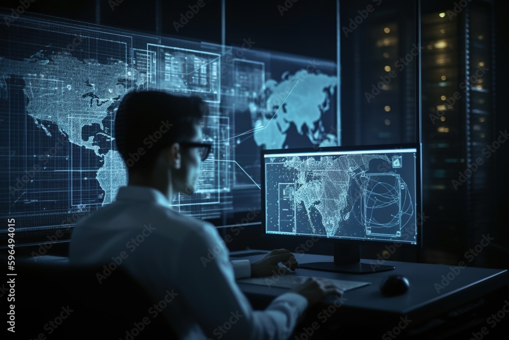 A programmer uses AI to code on a modern computer for software development, data science, cloud computing, digital technology, big data management, and data exchange.
A programmer uses AI to code on a modern computer for software development, data science, cloud computing, digital technology, big data management, and data exchange.