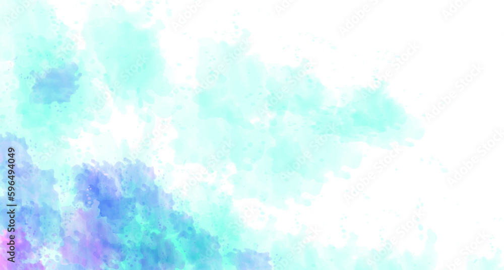 Abstract watercolor cloudy texture effect hand brush background