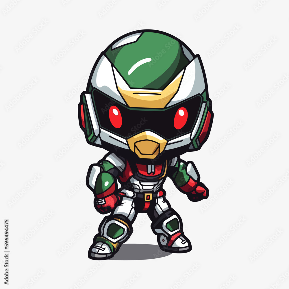 With their advanced armor and powerful weapons, this robotic super hero is the ultimate symbol of strength and justice.