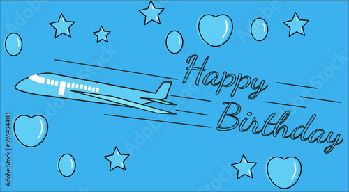 happy birthday with plane