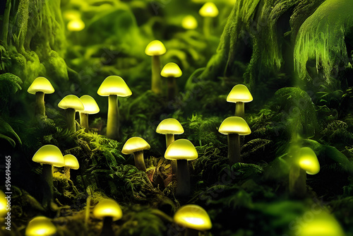 Magic Glowing Mushroom
