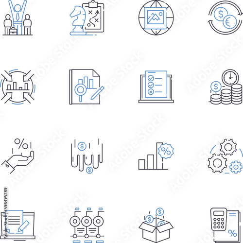 Legal advocacy line icons collection. Justice, Representation, Advocacy, Litigation, Rights, Equality, Fairness vector and linear illustration. Courtroom,Counsel,Defend outline signs set Generative AI