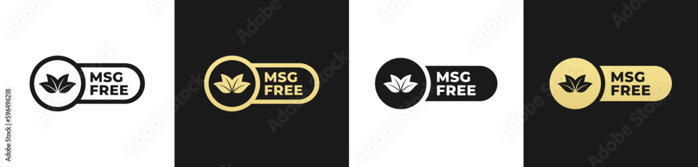 MSG Free Label or MSG Free Icon Vector Isolated in Flat Style. Best MSG Free Label for packaging design element. MSG Free icon vector for product packaging design element. MSG Free Label or MSG Free Icon Vector Isolated in Flat Style. Best MSG Free Label for packaging design element. MSG Free icon vector for product packaging design element.