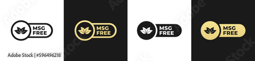 MSG Free Label or MSG Free Icon Vector Isolated in Flat Style. Best MSG Free Label for packaging design element. MSG Free icon vector for product packaging design element.