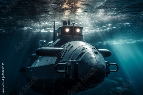 The Nautilus submarine led by Captain Nemo launches an attack. Generative AI