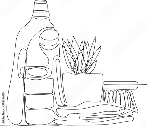Home cleaning service landing page design concept, illustration of janitors with cleaning tools. Vector illustration