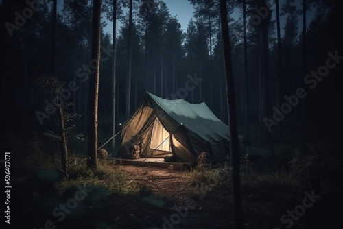tent in the forest © NRdS
