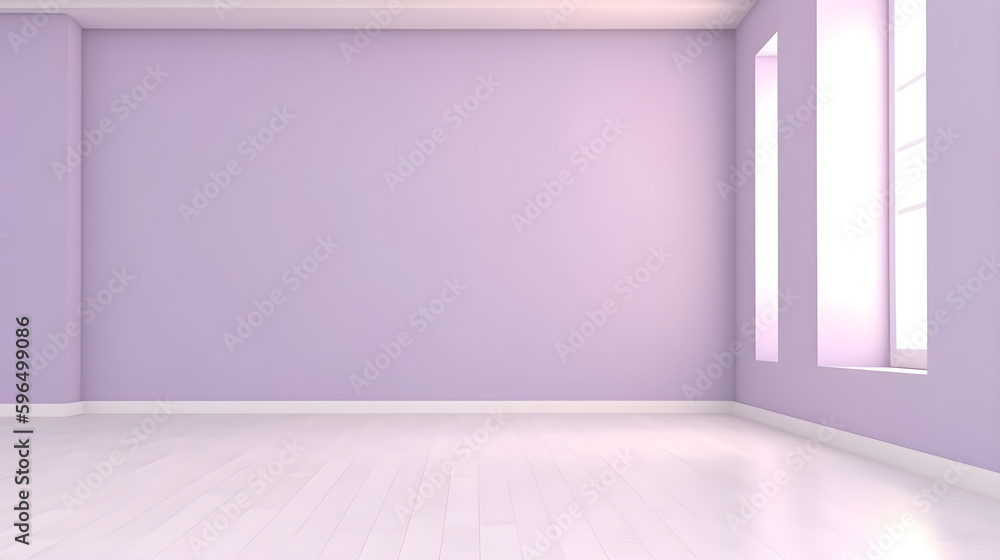 Fototapeta premium empty room with purple wall mockup