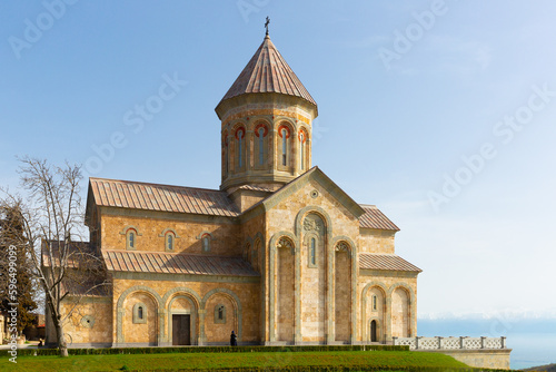 Picturesque view of Monastery of St. Nino at Bodbe, Kakheti, Georgia photo