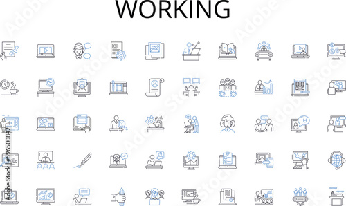 Working line icons collection. Jewels, Brooches, Gems, Ornaments, Trinkets, Embellishments, Baubles vector and linear illustration. Charms,Pins,Beads outline signs set Generative AI