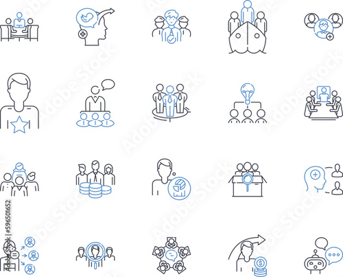 Regulating unit line icons collection. Control, Management, Regulation, Adjustment, Supervision, Balance, Stabilization vector and linear illustration. Restriction,Limitation,Governing Generative AI