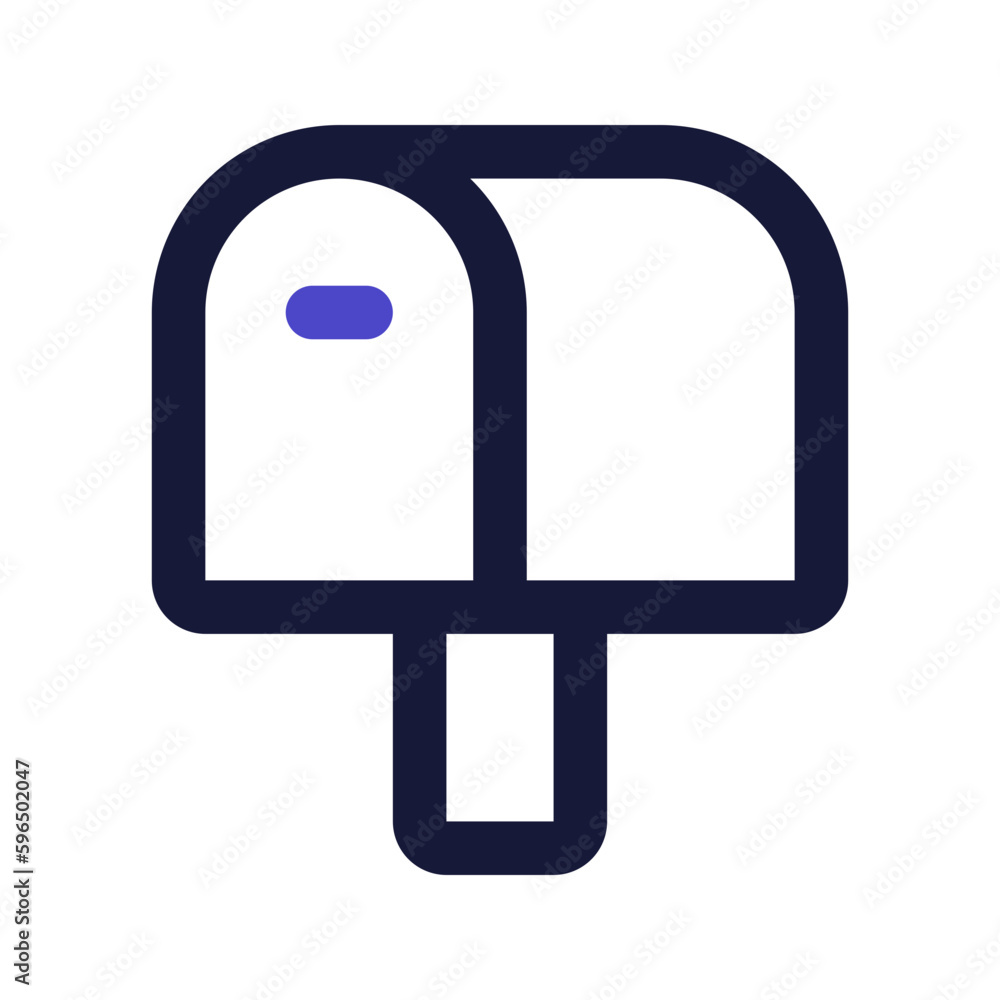 mailbox line color icon