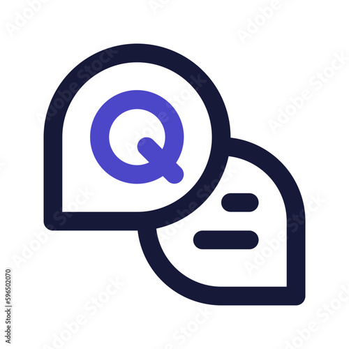 q&a line color icon