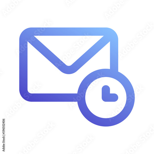 email delay gradient icon