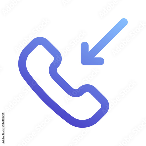incoming call gradient icon