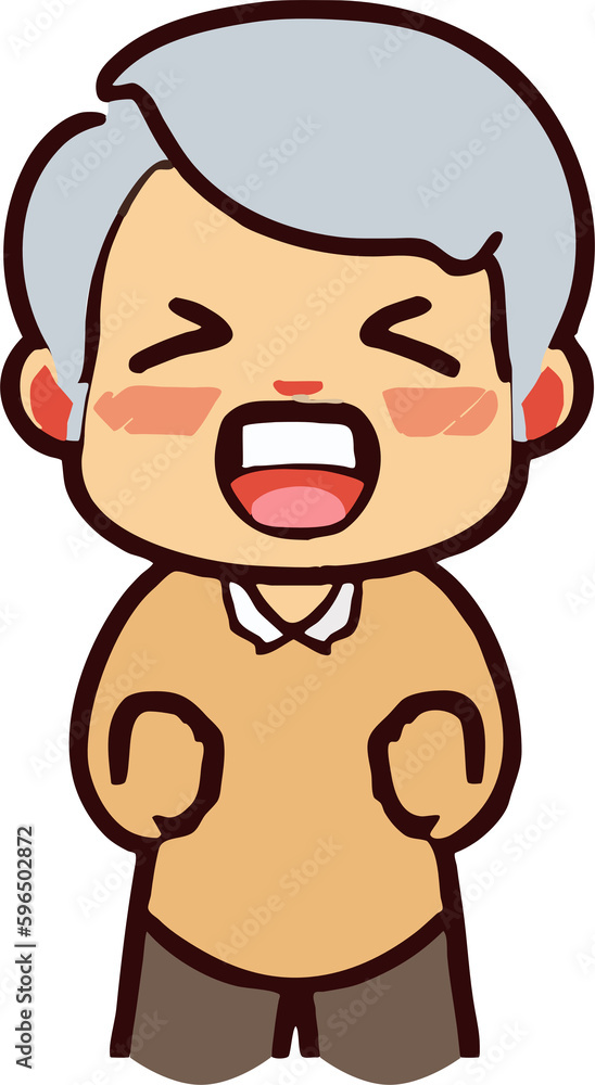 Old person feeling happy png graphic clipart design Old person feeling happy png graphic clipart design