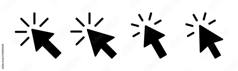 Click icon vector illustration. pointer arrow sign and symbol. cursor icon Click icon vector illustration. pointer arrow sign and symbol. cursor icon