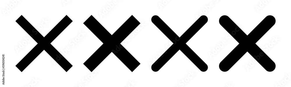 Close icon vector illustration. Delete sign and symbol. cross sign Close icon vector illustration. Delete sign and symbol. cross sign