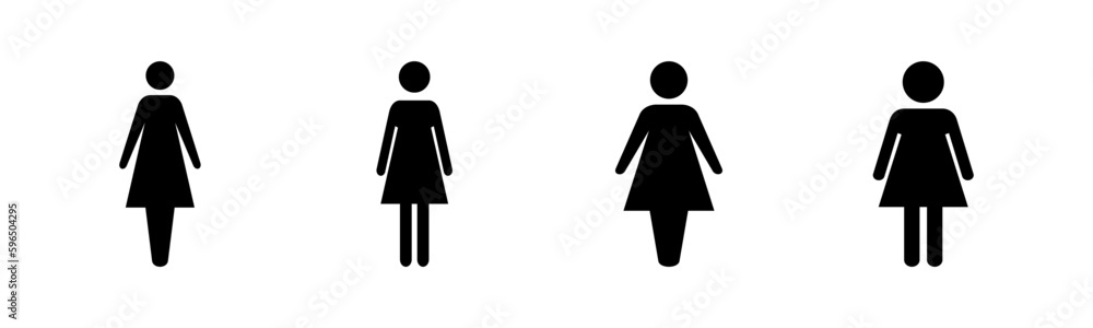 Female icon vector illustration. woman sign and symbol Female icon vector illustration. woman sign and symbol