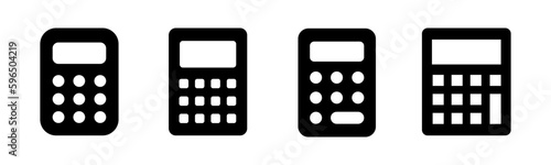 Calculator icon vector illustration. Accounting calculator sign and symbol.