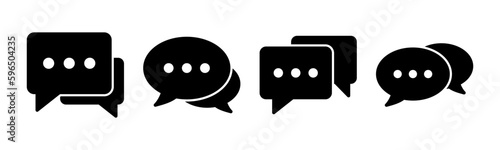 Chat icon vector illustration. speech bubble sign and symbol. comment icon. message