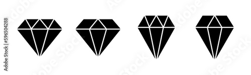 Diamond icon vector illustration. diamond gems sign and symbol
