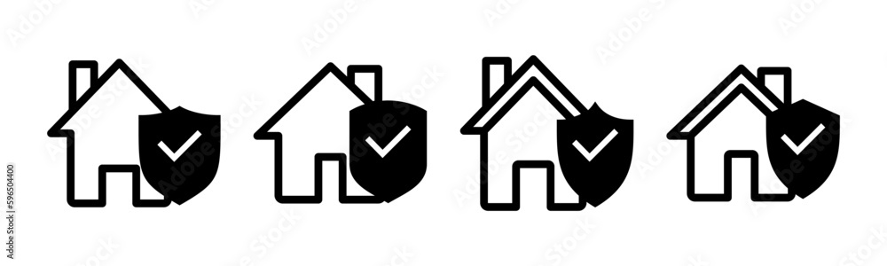 home insurance icon vector illustration. home protection sign and symbol