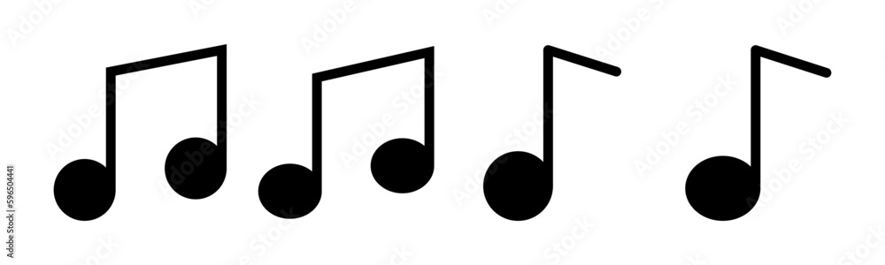 Music icon vector illustration. note music sign and symbol Music icon vector illustration. note music sign and symbol