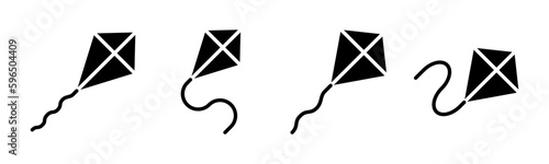 Kite icon vector illustration. kite sign and symbol photo