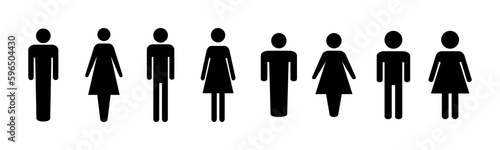 Man and woman icon vector illustration. male and female sign and symbol. Girls and boys