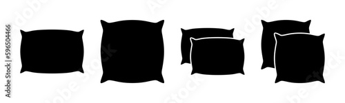 Pillow icon vector illustration. Pillow sign and symbol. Comfortable fluffy pillow