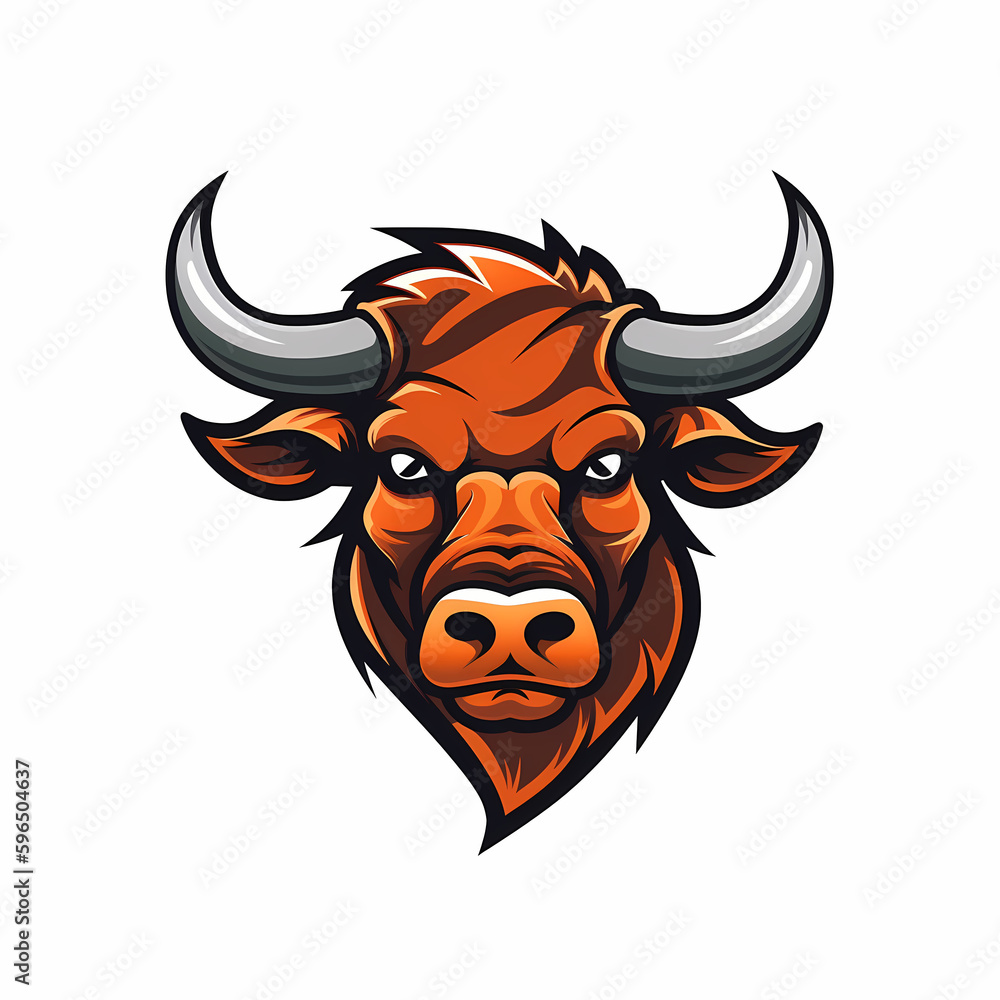 Bull Gaming Logo. Generative AI