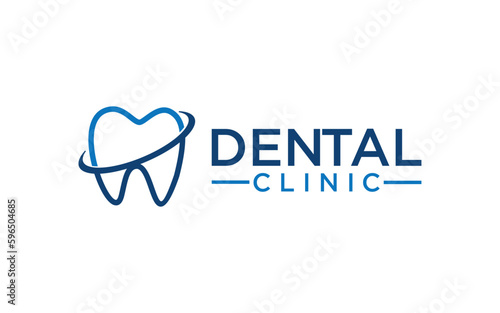 Dental clinic vector logo design. dentist logo