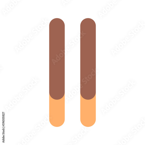 chocolate sticks flat icon