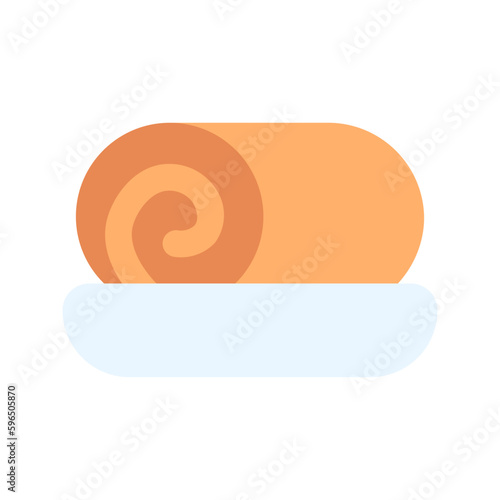 roll cake flat icon