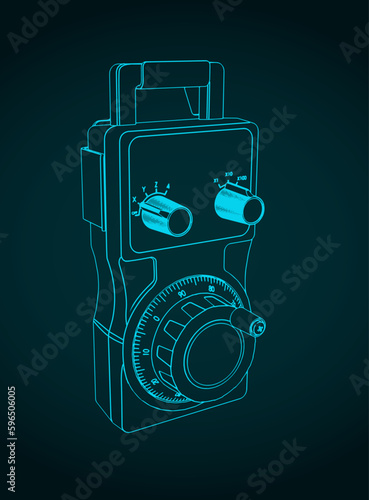 Electronic handwheel controller for CNC router blueprint