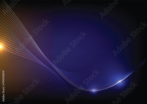 Vector illustration of curve line abstract background