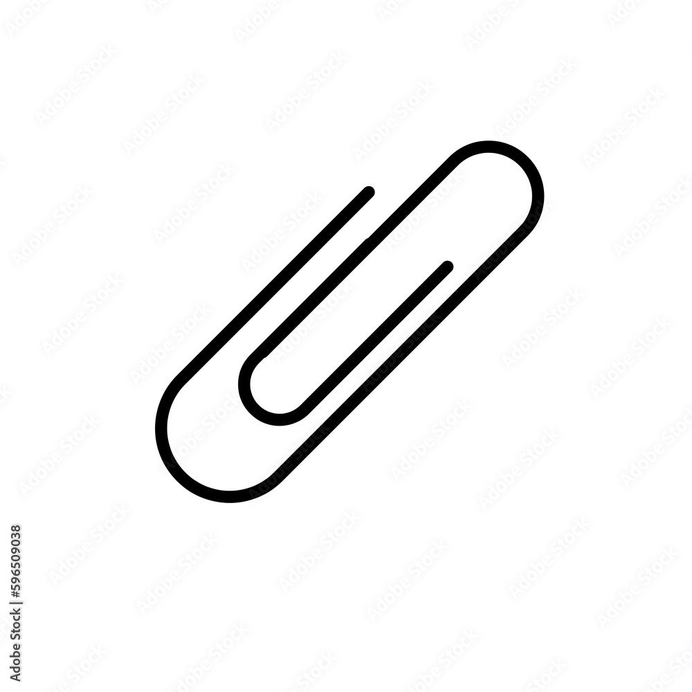 Paper Clip Symbol Icon Vector Design Illustration on white background..eps