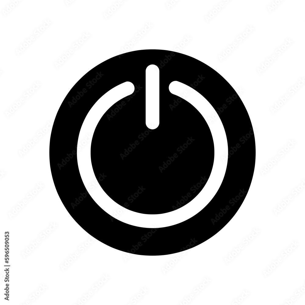 Power Button Icon Vector Design Illustration on white background Power Button Icon Vector Design Illustration on white background