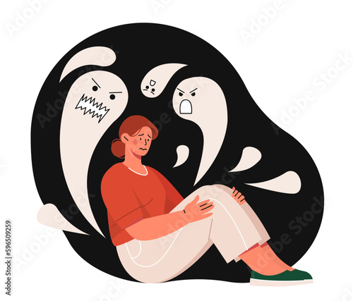 Woman with fears
